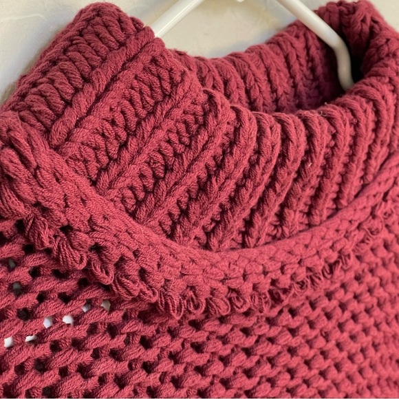 Free People My Only Sunshine teal Turtleneck Knit Sweater size XS - Picture 5 of 8